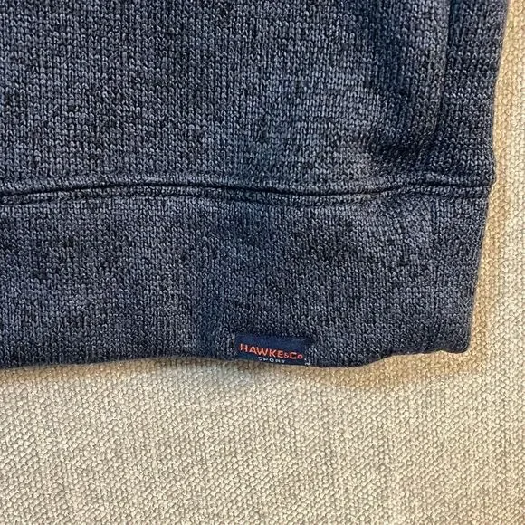 Hawke and Co 1/4 Zip Dynamic Sport Fiber HSW2565 Pullover Mens L Mock Neck Blue - Picture 3 of 9